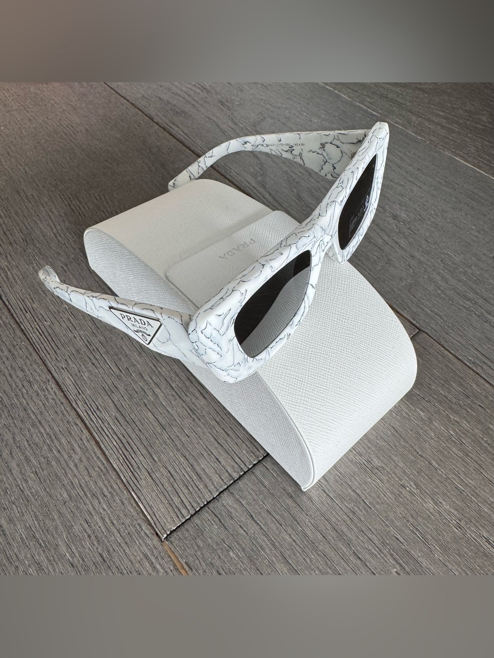 Prada Matte White marble Sunglasses